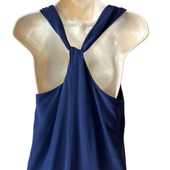 J.Crew Twist Back Criss Cross Silk Shift Dress in Night Shadow Blue Size Small - Picture 8 of 10